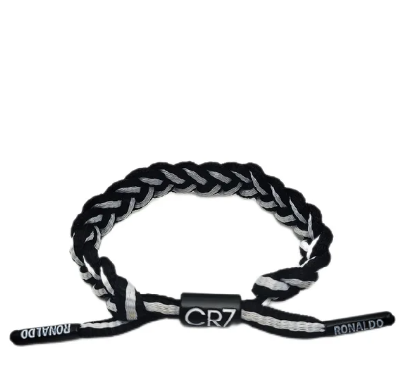 Pulsera CR7 blanca y negra